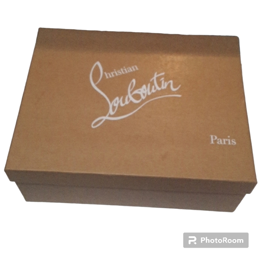 Christian Louboutin  Black Dear Paris 55 Crystal Beaded Chunk Heeled Sandals - Picture 11 of 11